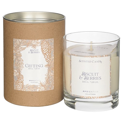 Свеча ароматическая Gifting, Печенье и ягоды (новая), 40 ч - фото 407963