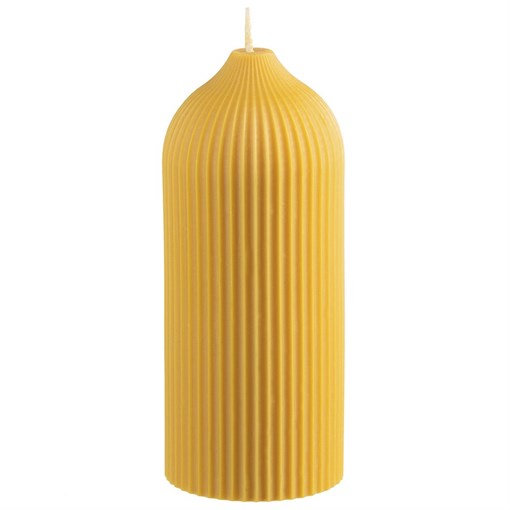 Свеча декоративная цвета карри из коллекции Edge, 16,5см - фото 408113