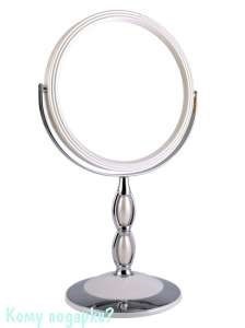 Настольное круглое зеркало "WPearl", двухстороннее, 18 см - фото 47526