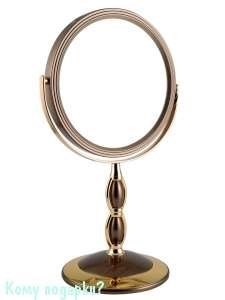 Зеркало настольное круглое "Bronze&Gold", двухстороннее, 18 см - фото 47529