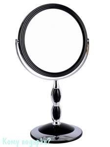 Зеркало круглое настольное "Black", двухстороннее, 18 см - фото 47531