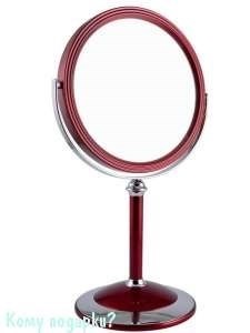 Зеркало настольное круглое "Red", двухстороннее, 18 см - фото 47533