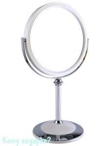 Зеркало настольное круглое "WPearl", двухстороннее, 18 см - фото 47534