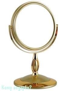 Настольное двухстороннее зеркало "Gold", 15 см. - фото 47557