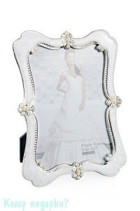 Фоторамка со стразами, для фото 13х18 см, белый - фото 50130