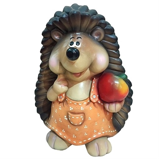Фигура декоративная Ежиха с яблоком H38 см. - фото 68672