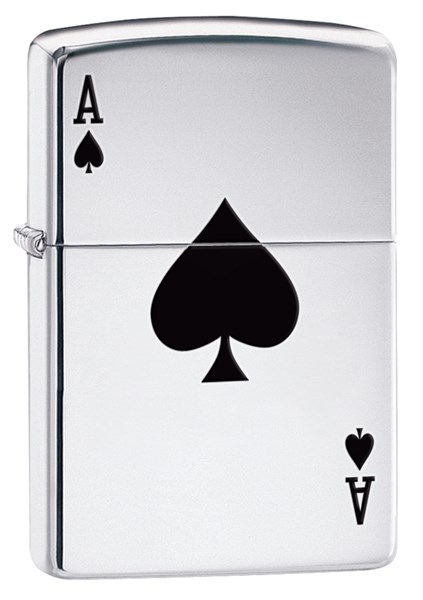 Широкая зажигалка Zippo Lucky Ace 24011 - фото 95489