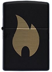 Широкая зажигалка Zippo Flame chromed 218 - фото 95508