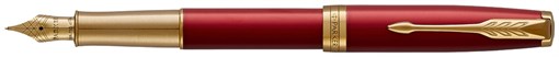 Ручка перьевая ,Essential Sonnet Laque Red GT Паркер (Parker) 1931478 - фото 96961
