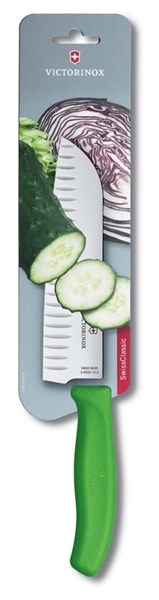 Нож Santoku 17см SwissClassic Викторинокс (Victorinox) 6.8526.17L4B - фото 99724