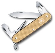 Нож перочинный Викторинокс (Victorinox) Pioneer, 93 мм, 8 функций, алюминиевая рукоять, золотистый