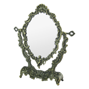Зеркало Ракушка настольное, под бронзу AL-82-175-ANT