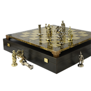 Шахматы с фигурками из металла  Античные войны MP-S-15-28-BRO