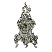 Часы Ласу каминные бронзовые с покрытием  серебро BP-28025-S