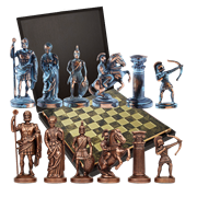 Шахматы эксклюзивные из металла  Античные войны MP-S-10-B-44-BRO