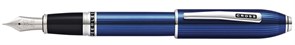 Ручка перьевая Кросс (Cross) Peerless Translucent Quartz Blue Engraved Lacquer AT0706-14MY
