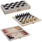 Игра настольная 3 в 1 (шахматы, шашки, нарды), L20,5 W10,5 H2,5 см