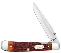 Нож перочинный Zippo Chestnut Bone Standard Jigged Trapperlock 105 мм 50599