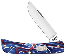 Нож перочинный Зиппо (Zippo) Patriotic Kirinite™ Smooth Sodbuster Jr, 92 мм 50510 + Зажигалка Зиппо (Zippo) 207