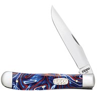 Нож перочинный Зиппо (Zippo) Patriotic Kirinite Smooth Trapper, 105 мм 50511 + Зажигалка Зиппо (Zippo) 207