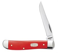 Нож перочинный Зиппо (Zippo) Red Synthetic Mini Trapper, 89 мм 50515 + Зажигалка Зиппо (Zippo) 207