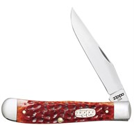 Нож перочинный Зиппо (Zippo) Chestnut Bone Standard Jigged Trapper, 105 мм 50562 + Зажигалка Зиппо (Zippo) 207