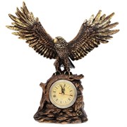 Часы настольные Орел расправил крылья цвет: сусальное золото Н35 см