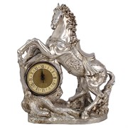 Часы настольные Конь серебро L48W22H55 см