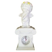 Часы настольные Ангел цвет: белый Н25.5 см