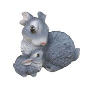 Фигура садовая Зайчиха с зайчонком L21W15H17 см.
