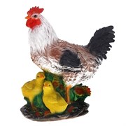 Фигура садовая Курица с цыплятами L16W27.5H34 см.