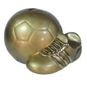 Копилка Мяч с бутсой цвет: золото L17W14H13см