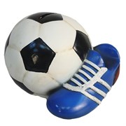 Копилка Мяч с бутсой цветной L17W14H13см
