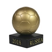 Изделие декоративное Мяч на подставке цвет: золото L5W5H8.5см