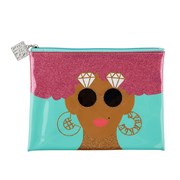 Косметичка Dewal Beauty серия "Модница", мятная 22х16,5х1,5см