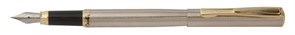 Ручка перьевая Pierre Cardin ECO. Корпус - латунь, отделка - сталь и позолота. Цвет - стальной