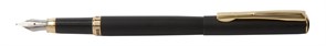 Ручка перьевая Pierre Cardin ECO. Корпус - латунь, отделка - сталь и позолота. Цвет - черный матовый
