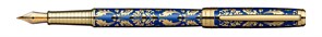 Ручка перьевая Pierre Cardin RENAISSANCE. Цвет - синий и золотистый. Упаковка В-2.