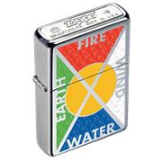 Широкая зажигалка Zippo Earth, Fire, Wind, Water 24812