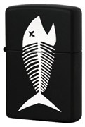 Широкая зажигалка Zippo Fish bones 218