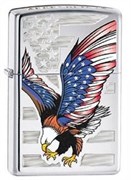 Широкая зажигалка Zippo Eagle flag 28449