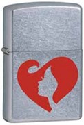 Широкая зажигалка Zippo Woman heart  28697