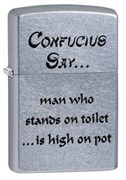 Широкая зажигалка Zippo Confucius Toilet 28459