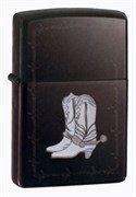 Зажигалка широкая Zippo Silver Boots 20280