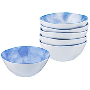 Набор салатников из 6  шт D=12 см H=4,5 см коллекция "Парадиз" цвет: голубая лагуна (ко