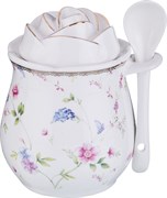 Сахарница с ложкой "Мускари" 450 мл H=9 см