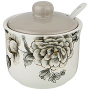 Сахарница с ложкой "Вдохновение" 10*10 см H=9,5 см / 300 мл