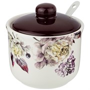 Сахарница с ложкой "Пурпур" 10*10 см H=9,5 см / 300 мл