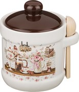 Сахарница "Coffee" 13*11*12 см 300 мл с ложкой
