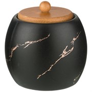 Сахарница коллекция "Золотой мрамор" цвет: black  9,5*10,2 см